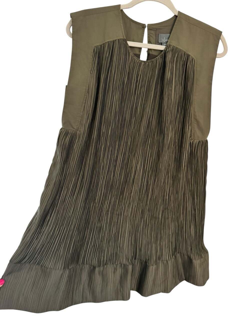 Anthropologie Cap-Sleeve Plissé Mini Dress - Picture 8 of 10